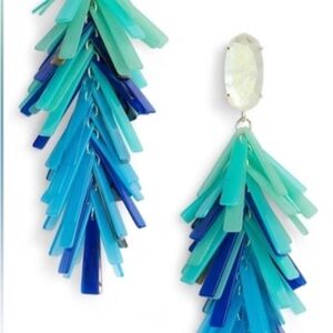 Kendra Scott Justyne Blue Long Earrings